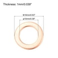 thumbnail image 2 of Uxcell Flat Copper Washers Copper Flat Sealing Ring Copper 22 pack 10x16x1mm, 2 of 6