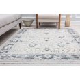 thumbnail image 3 of Stratford AM30B Picket White Abstract Vintage Beige Area Rug, 2'6" x 8', 3 of 6