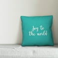 thumbnail image 2 of Creative Products Joy To The World in Teal 18x18 Spun Poly Pillow, 2 of 2