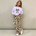 thumbnail image 4 of Cethrio Girls Graphic Outfit Sets, Long Sleeve Fashion 2 Piece Spring Fall Girls' Clothing Sets Purple Size 12-13 T, 4 of 6