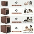 thumbnail image 5 of Dog Crates for Small Size Dogs Indoor Double Door Dog Kennels Houses for Puppy and Cats Collapsible Metal Contour Dog Cages Brown 24.0 L x 18.0 W x 20.0 H, 5 of 7