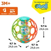 Oball Easy Grasp Rollin Rainstick Rattle Cause & Effect Infant Toy, Unisex, 6 Inches