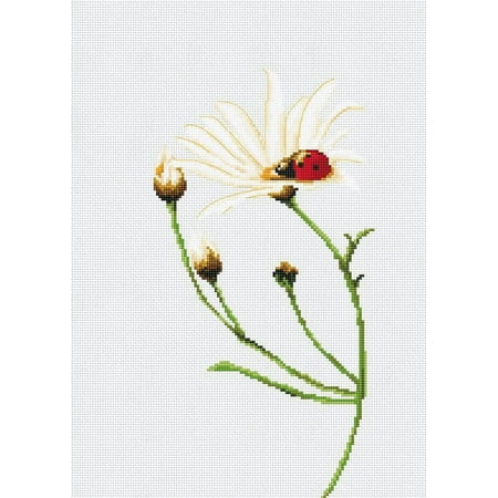 UPC: 4840746012761 | Counted Cross-Stitch Kit Communication B2246L Needlework Easy Small Flower Green By Luca-S Canvas Cotton