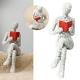 thumbnail image 3 of LAMIRO Figurines Bookshelf Decor Statues Home Decor Reader Sculpture Ornament Desktop Ornament Resin Reading Women Ornament Reading Figure Sculpture Crafts Tabletop Decoration, 3 of 7