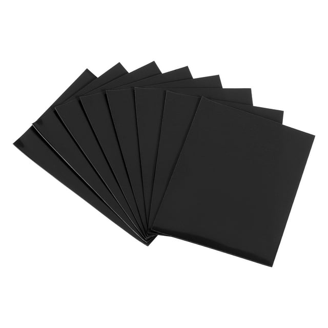 Unique Bargains Protège-Cartes Imperméable Doux Noir 1 Pack/50 Manches