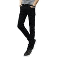 thumbnail image 1 of Pantalones de hombre Casual Slim Fit Stretch Pure Color Regular Fit pantalones para hombres niños invierno otoño negro 32, 1 of 8