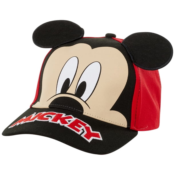 Gorra de béisbol Disney Boys Mickey Mouse 2-4T roja 2-7 años