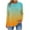 Yellow, variant on ZQGJB Fall Long Sleeve Ombre Tops for Women Tie Dye Print Crew Neck Graphic T-Shirts Loose Fit Pullover Sweatshirts Navy XXL
