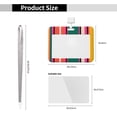 thumbnail image 3 of Cauagu Vertical Stripes for ID Badge Holder,Badge Holder with Windows Key Card Work Badge Sleeve for Office/ Factory/ID Credit Cards/Proximity Key Cards, 3 of 7