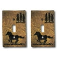 thumbnail image 2 of Set of 2 Western Horse And Pine Trees Silhouette Wall Single Toggle Switch Plate, 2 of 6