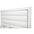 thumbnail image 3 of Michael Amini State St. Metal & Vinyl Queen Panel Bed in Off White, 3 of 7