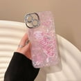 thumbnail image 3 of Cute Pink Butterfly Shell Texture Phone Case Compatible with iPhone Case (Pink,iPhone 12), 3 of 6