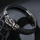 thumbnail image 4 of Mother And Son Forever Linked Together Braided Leather Bracelet, Men's Braided Leather Knot Wristband Cuff Bracelet, Son Inspirational Birthday Gift, 4 of 4