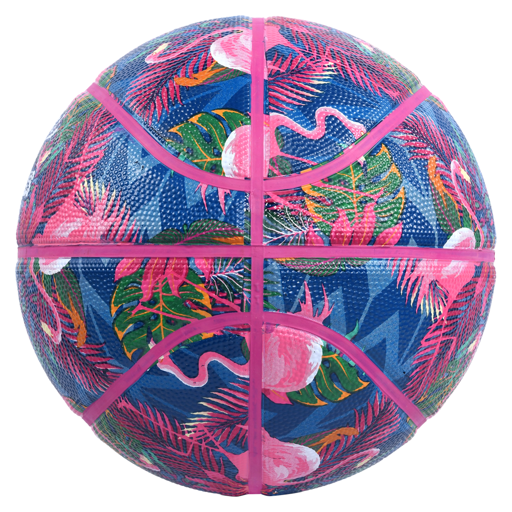 Sterling Athletics Tropical Flamingo Superior Grip Indoor and Outdoor Basketball, Size 6 Women's and Youth 28.5 In.