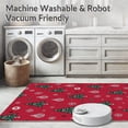 thumbnail image 5 of ODIKA 4'x6' Machine Washable Non-Slip Area Rug, Festive Evergreen Holiday Embellishment With Joyful High Traffic Rug, Red, 610317, 5 of 5