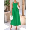 thumbnail image 3 of Vestido largo KIRUNDO para mujer, sin mangas, sin mangas, color verde, 3 of 9