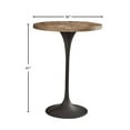 thumbnail image 2 of Brighton 36-inch Diameter Elm & Iron Trumpet Base Pub Table, 2 of 4