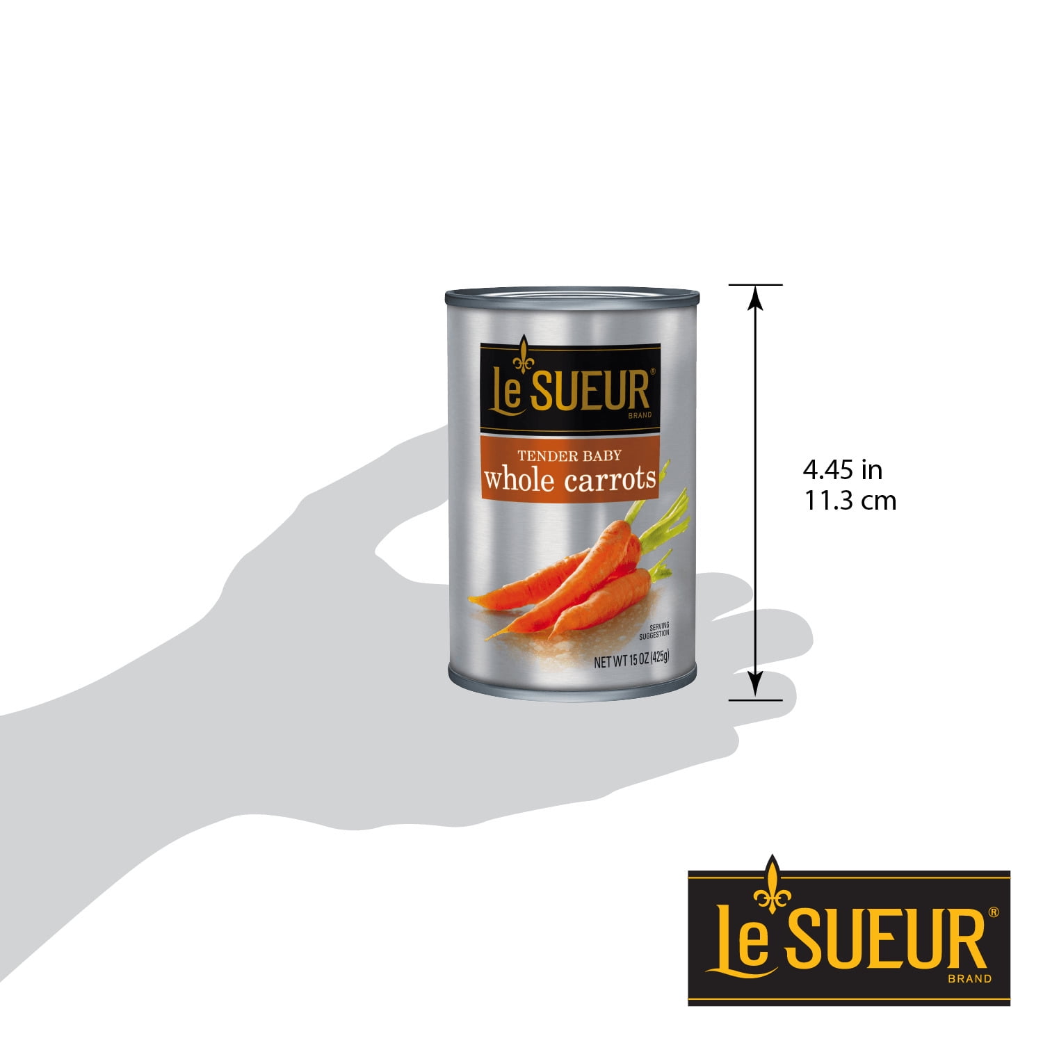 Le Sueur Whole Tender Baby Carrots 15 oz Can (Pack of 6)