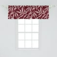 thumbnail image 2 of Geometric Flower Window Valance, Tropical Art Inspirations Dot Illustration of Leaves Pattern, Curtain Valance for Kitchen Bedroom with Rod Pocket, 54" X 18", Maroon Pale Maroon White, by Ambesonne, 2 of 2