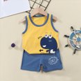 thumbnail image 2 of kaprioy Toddler Boys Tank Top and Shorts Set Cartoon Printed Sleeveless Vest and Shorts Boys Summer Outfits 3 6 12 18 24M 2T 3T 4T 5T 6T, 2 of 4