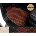 thumbnail image 4 of Acaige 4pcs Coffee Color PU Leather Auto Car Floor Mats Front Rear Liner Weather Set, 4 of 5