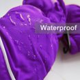 thumbnail image 2 of Kids Toddlers Fleece Lined Winter Gloves Waterproof Solid Color Mittens | Purple, 2 of 3