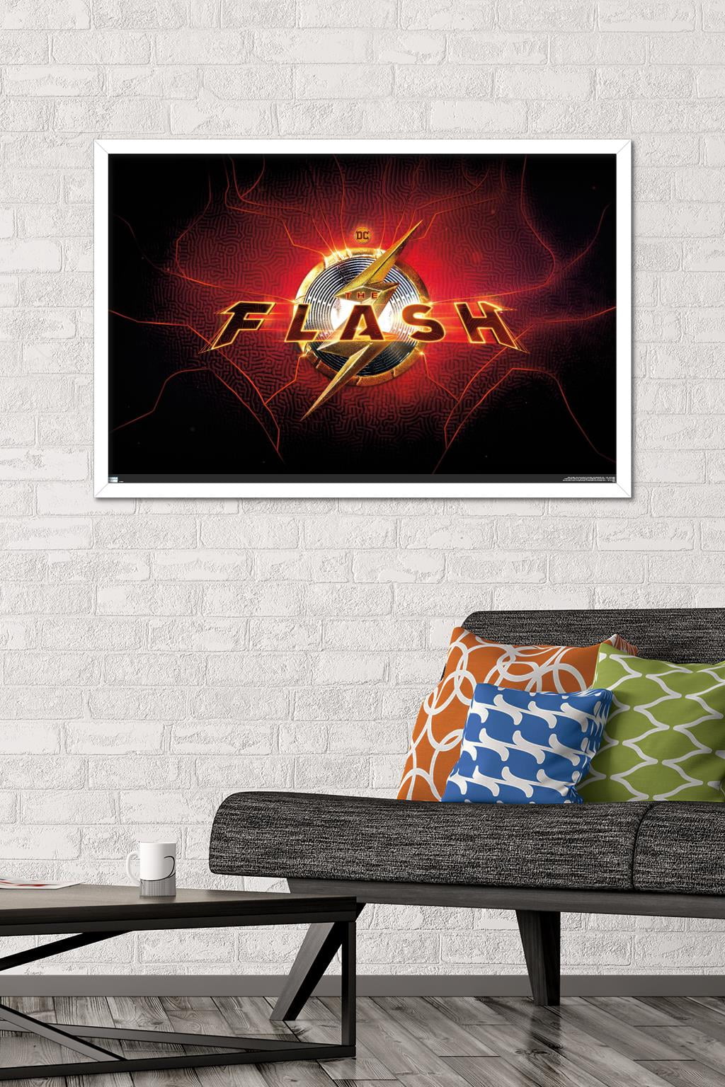 DC Comics Movie The Flash - Logo Wall Poster, 22.375" x 34" Framed