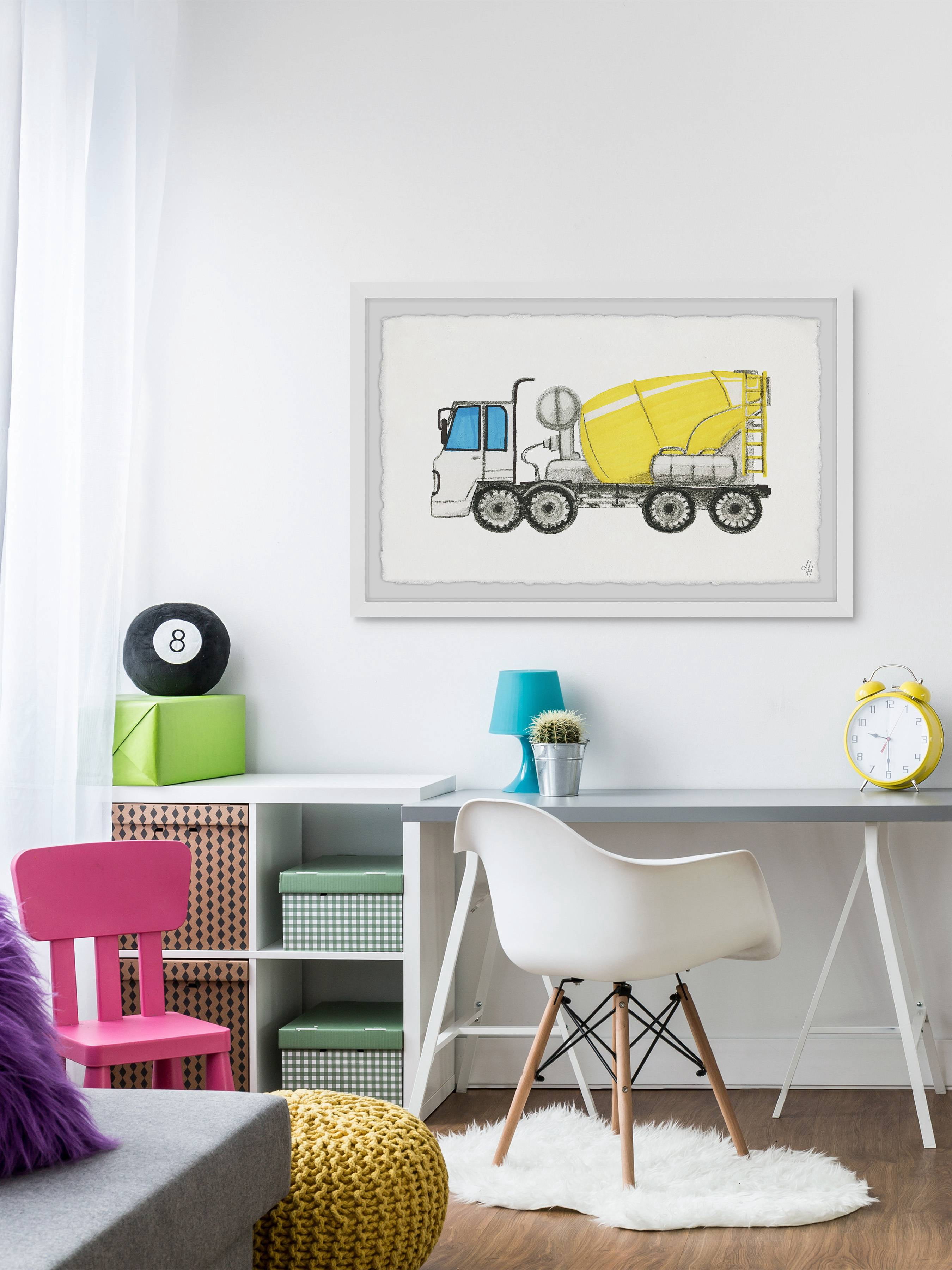 Marmont Hill Concrete Mixer Truck Framed Wall Art