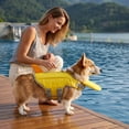 thumbnail image 7 of Cadancy Dog Life Jacket Shark Design Pet Swimming Safety Vest Adjustable Floatation Device Small Medium Dogs Beach Pool Water Activities Durable Material Rescue Handle, 7 of 7