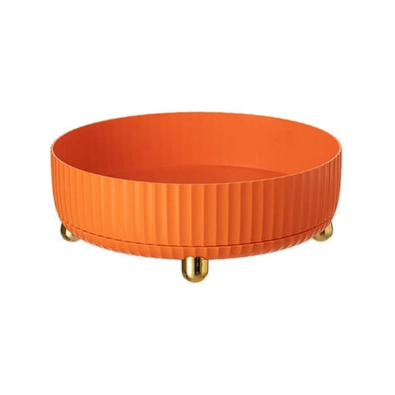 Rotating Shelf Seasoning Rack Seasoning Box Household Turntable Rotating Storage Rack Orange
