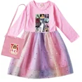 thumbnail image 2 of Ropa para niños, vestido de Taylor Swift para niñas, vestido de princesa de manga larga con flores de malla, vestidos de cumpleaños para bebés y niños, disfraz de Halloween, 2 of 5