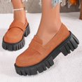 thumbnail image 2 of Womens Slip on Loafers & Casual Shoes Fashion Suede Platform Heel Penny Loafer Walking Shoes, 2 of 8