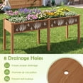thumbnail image 6 of Costway Outdoor Raised Garden Bed with Legs 73x23x30in Wood Planter Box with Divider Panel Brown, 6 of 10