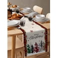 thumbnail image 6 of Ldtrchee Christmas Tree Table Runner 48 Inches, Red Black Plaid Xmas Snowflake Bed Runner Dresser Scarves Tabletop for Indoor Outdoor Parties/Ceremony/Banquet, 13" x 48", 6 of 8