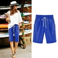 thumbnail image 2 of Summer Fashion Womens Bermuda shorts Plus Size Solid Color Temperament Clearance Under 10$!, 2 of 4