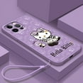 thumbnail image 4 of 2024 Sanrio HelloKitty Catton Liquid Rope For Apple iPhone 15 14 13 12 11 XS XR X 8 7 SE Pro Max Plus Mini Back Phone Case LXY, 4 of 7