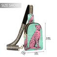 thumbnail image 2 of FORMRS Womens Crossbody Sling Bag Travel Daypack Shoulder Chest Backpack, Pink Cheetah, 2 of 7