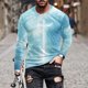 thumbnail image 1 of Blusas y camisas de manga larga con cuello redondo para hombre, blusas casuales de manga larga con cuello redondo, blusas estampadas, blusas de poliéster para hombre, 1 of 5