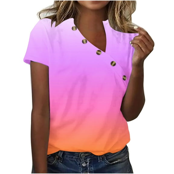 Pohista Women's Tops Dressy Workout Shirts Women Loose Fit Summer Blouses for Women 2025 Dressy Short Sleeve Tops for Women my saved for later items