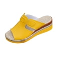 thumbnail image 1 of DAFEI Sandales pour Femmes Grande Taille Sandales et Pantoufles à la Mode Couleurs Vives Talons Compensés Rétro Bout Rond Semelle Épaisse Sandales à Bout Ouvert, 1 of 6