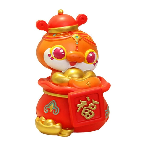Alcancía de serpiente, caja de almacenamiento de resina con figura de serpiente del zodiaco chino, estatua de ahorro Estilo B