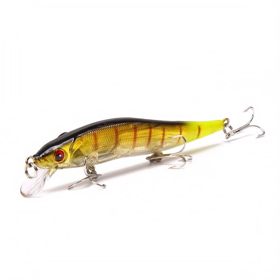 MInHoues Hard Fishing Minnow Lure 4.53", Realistic Swimming Bait for Freshwater Saltwater Tackle, 3D Eyes Artificial Swimbait Gear, Spring Father's Day Gifts for Men Anglers