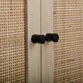 thumbnail image 2 of Rattan 2 Doors High Cabinet with Built-in Adjustable Shelf,Free Standing Cabinet for Living Room Dining Room Bedroom,Easy Assembly, Natural, 2 of 7