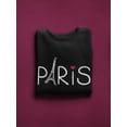 thumbnail image 3 of Paris And Eiffel Tower Design Women Sweatshirt, Female Small, 3 of 4