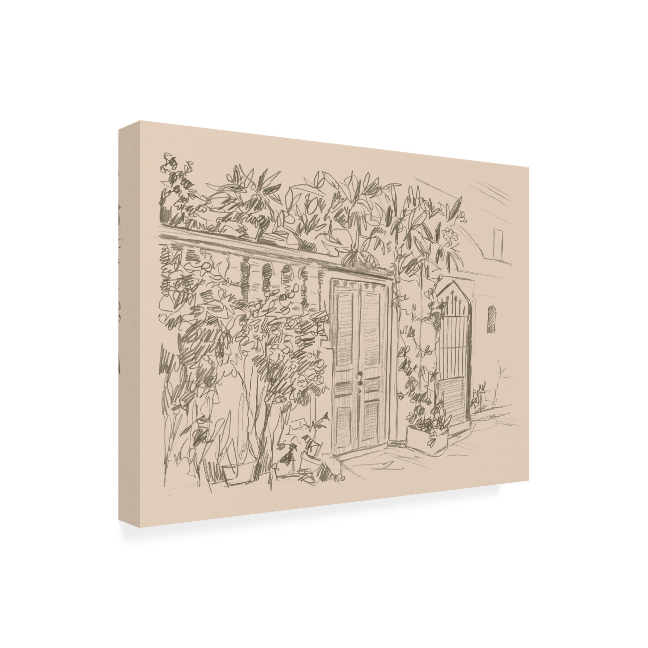Canvas Wall Art - June Erica Vess 'City Sketches IV' Wall Art for Living Room, Bedroom, or Office Décor by Trademark Fine Art - 19 x 14 Inches