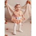 thumbnail image 3 of Qmyliery Baby Girl Overalls, Sleeveless Stripes Embroidery Ghost Romper Bodysuit Halloween Clothes, 3 of 9