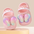 thumbnail image 7 of JAJAHO Girls Garden Clogs Kids Toddlers Cute Glitter Butterfly Slides Sandals Non- Beach Pool Shower Water Shoes 1-6Y, 7 of 7