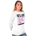 thumbnail image 5 of I Look For In Guys Chihuahua Lover Women's Long Sleeve T Shirt Brisco Brands S, 5 of 6