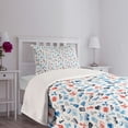 thumbnail image 3 of Ambesonne Jazz Music Quilted Bedspread Set 2 Pcs, Retro Band, Twin Size, Blue Red Grey, 3 of 5