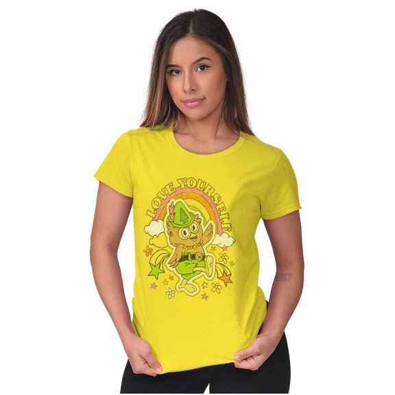 Woodsy Owl Vintage Love Yourself Women's T Shirt Ladies Tee Brisco Brands M